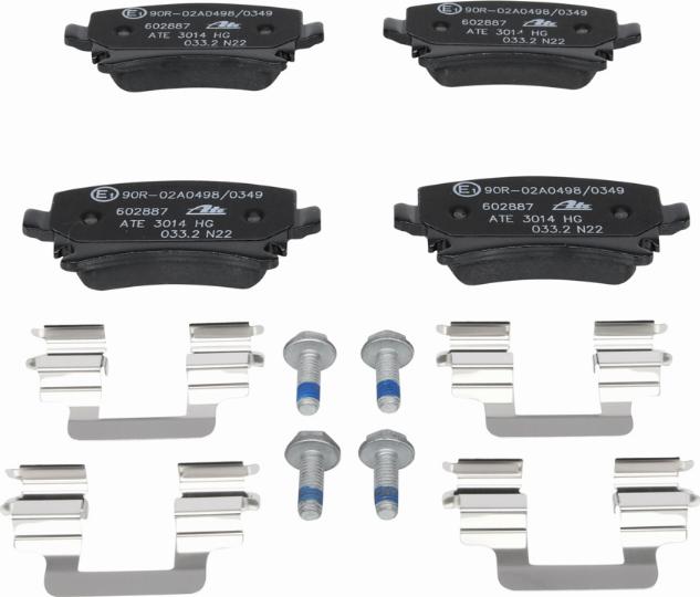 ATE 13.0460-2887.2 - Bromsbeläggssats, skivbroms xdelar.se