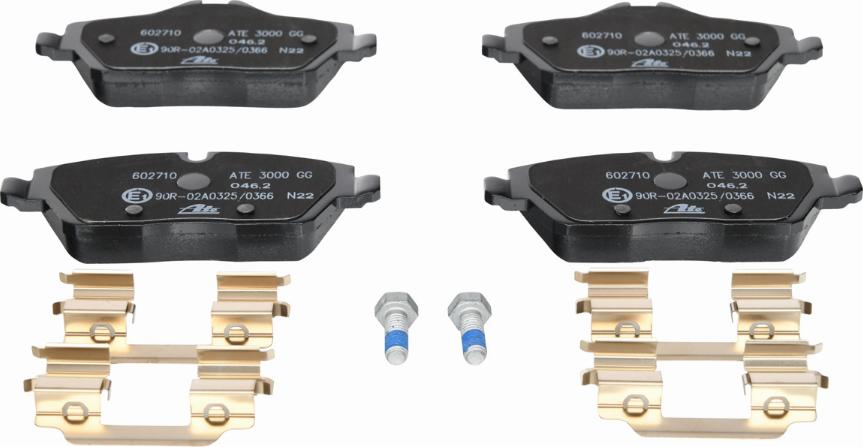 ATE 13.0460-2710.2 - Bromsbeläggssats, skivbroms xdelar.se
