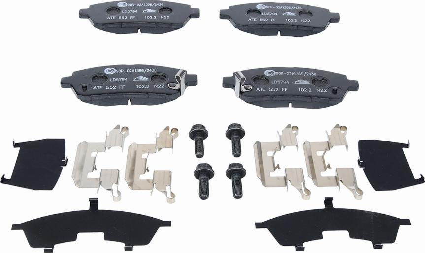 ATE 13.0470-5794.2 - Bromsbeläggssats, skivbroms xdelar.se