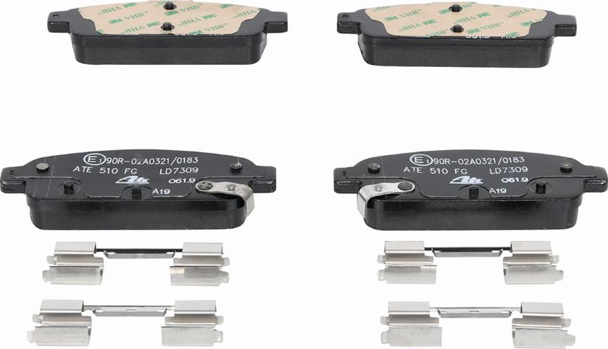 ATE 13.0470-7309.2 - Bromsbeläggssats, skivbroms xdelar.se