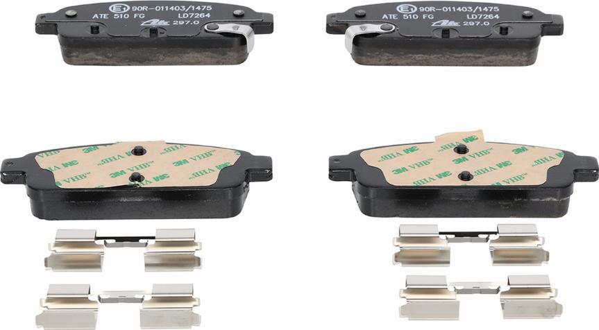 ATE 13.0470-7264.2 - Bromsbeläggssats, skivbroms xdelar.se