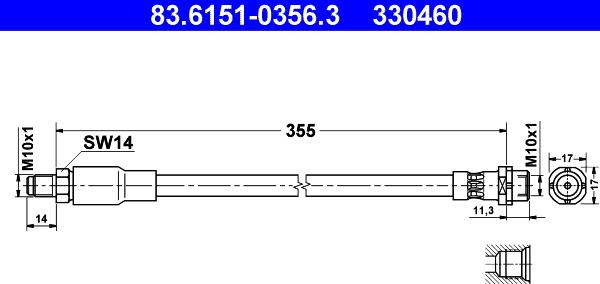 ATE 83.6151-0356.3 - Bromsslang xdelar.se