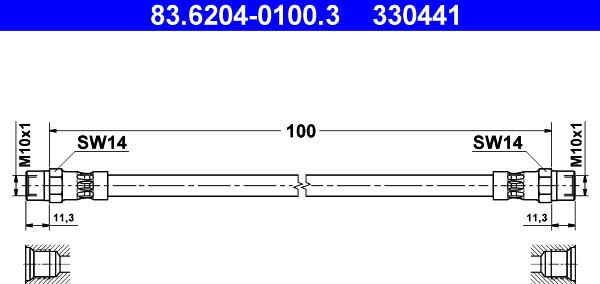 ATE 83.6204-0100.3 - Bromsslang xdelar.se