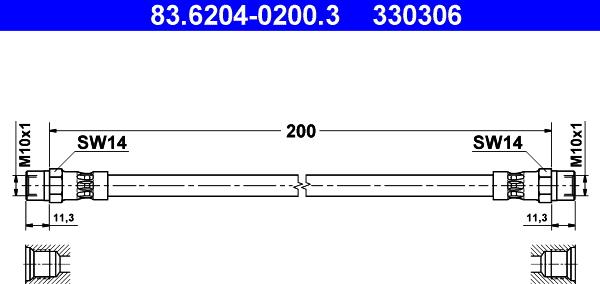 ATE 83.6204-0200.3 - Bromsslang xdelar.se