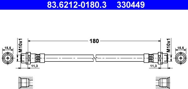 ATE 83.6212-0180.3 - Bromsslang xdelar.se