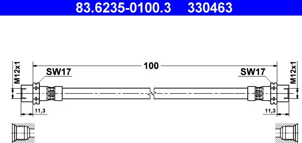 ATE 83.6235-0100.3 - Bromsslang xdelar.se