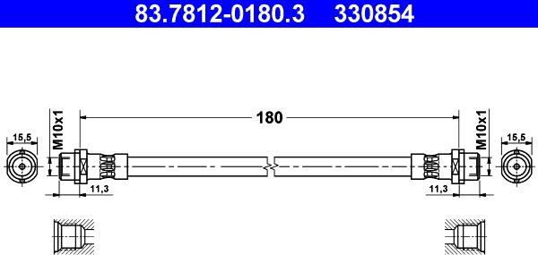 ATE 83.7812-0180.3 - Bromsslang xdelar.se