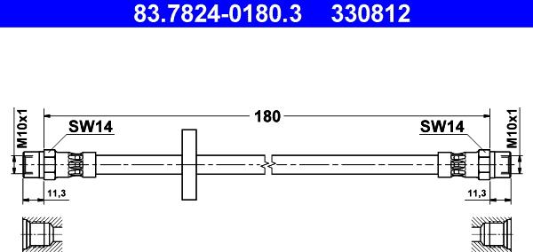 ATE 83.7824-0180.3 - Bromsslang xdelar.se