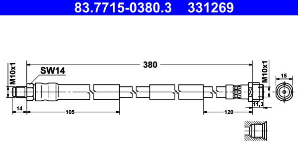 ATE 83.7715-0380.3 - Bromsslang xdelar.se