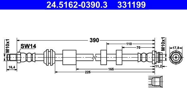 ATE 24.5162-0390.3 - Bromsslang xdelar.se