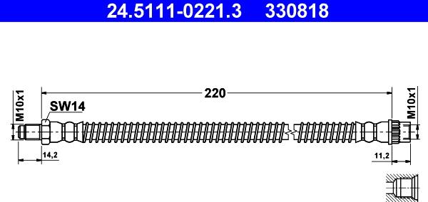 ATE 24.5111-0221.3 - Bromsslang xdelar.se