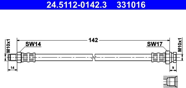 ATE 24.5112-0142.3 - Bromsslang xdelar.se