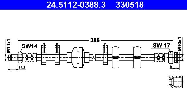 ATE 24.5112-0388.3 - Bromsslang xdelar.se