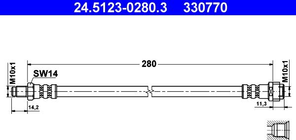 ATE 24.5123-0280.3 - Bromsslang xdelar.se