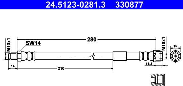 ATE 24.5123-0281.3 - Bromsslang xdelar.se