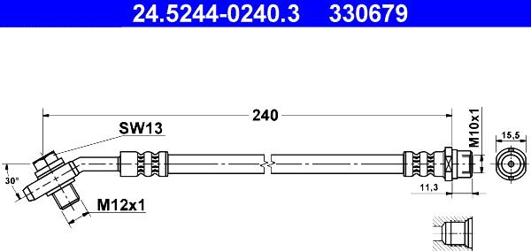 ATE 24.5244-0240.3 - Bromsslang xdelar.se