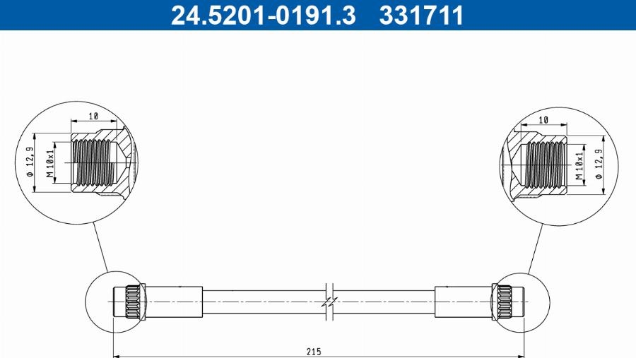 ATE 24.5201-0191.3 - Bromsslang xdelar.se