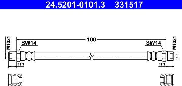 ATE 24.5201-0101.3 - Bromsslang xdelar.se