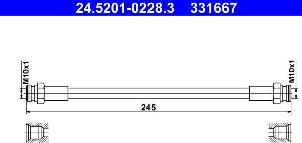 ATE 24.5201-0228.3 - Bromsslang xdelar.se