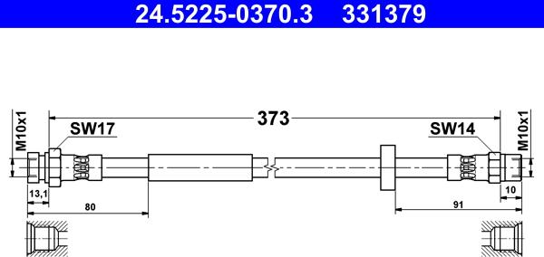 ATE 24.5225-0370.3 - Bromsslang xdelar.se