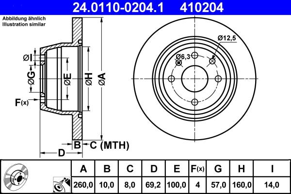 ATE 24.0110-0204.1 - Bromsskiva xdelar.se