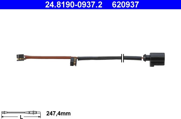 ATE 24.8190-0937.2 - Varningssensor, bromsbeläggslitage xdelar.se