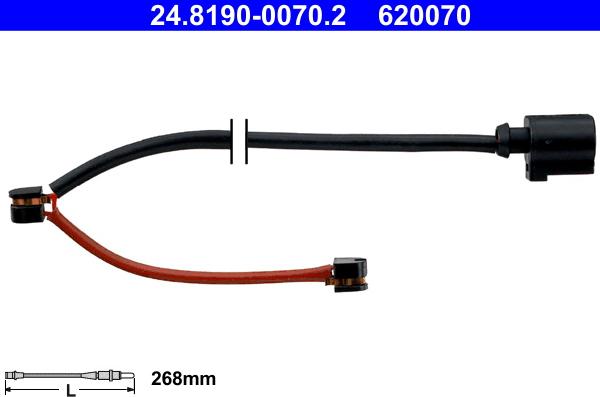 ATE 24.8190-0070.2 - Varningssensor, bromsbeläggslitage xdelar.se