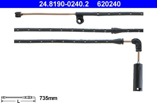 ATE 24.8190-0240.2 - Varningssensor, bromsbeläggslitage xdelar.se