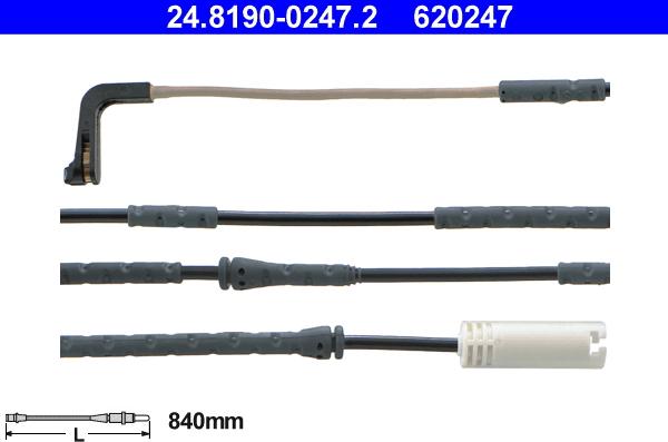 ATE 24.8190-0247.2 - Varningssensor, bromsbeläggslitage xdelar.se