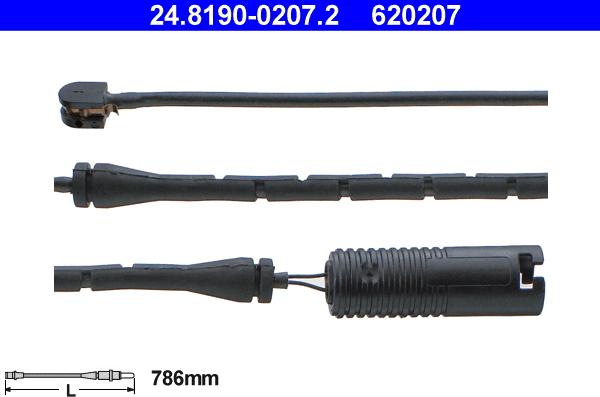 ATE 24.8190-0207.2 - Varningssensor, bromsbeläggslitage xdelar.se