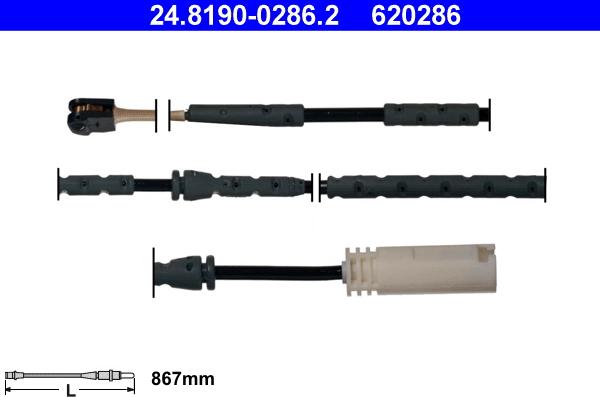 ATE 24.8190-0286.2 - Varningssensor, bromsbeläggslitage xdelar.se