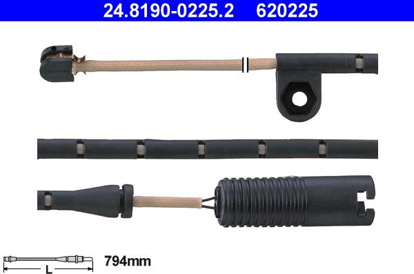 ATE 24.8190-0225.2 - Varningssensor, bromsbeläggslitage xdelar.se