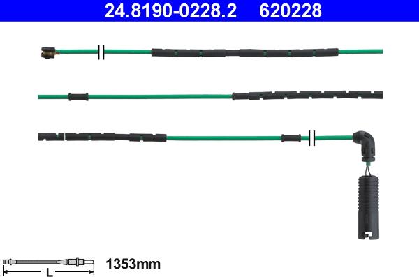 ATE 24.8190-0228.2 - Varningssensor, bromsbeläggslitage xdelar.se