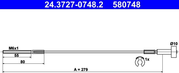 ATE 24.3727-0748.2 - Vajer, parkeringsbroms xdelar.se