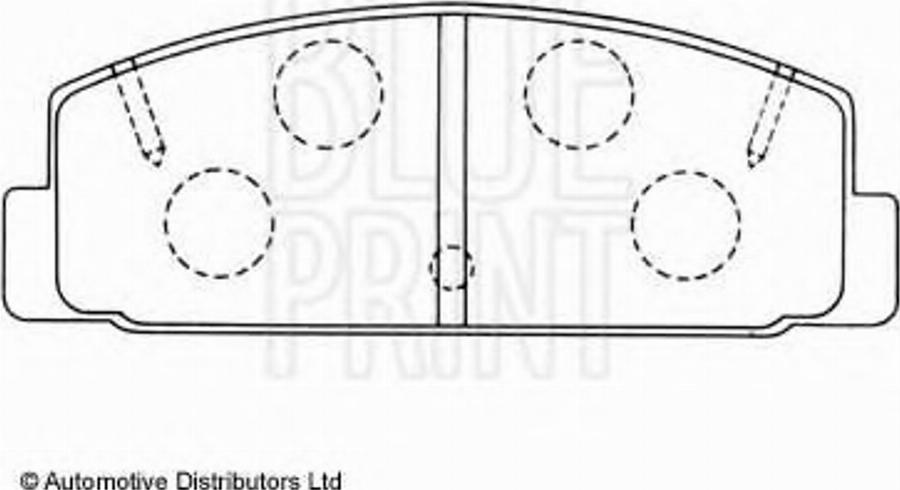 Blue Print ADM54214 - Bromsbeläggssats, skivbroms xdelar.se