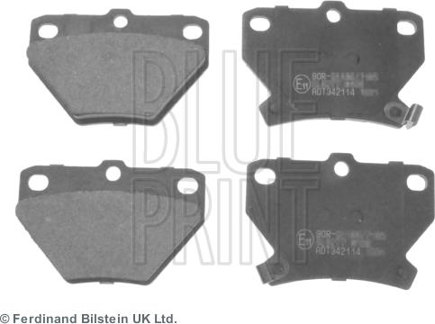 Blue Print ADT342114 - Bromsbeläggssats, skivbroms xdelar.se