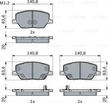 BOSCH 0 986 494 941 - Bromsbeläggssats, skivbroms xdelar.se