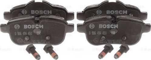 BOSCH 0 986 494 450 - Bromsbeläggssats, skivbroms xdelar.se