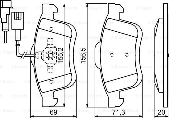 BOSCH 0 986 494 453 - Bromsbeläggssats, skivbroms xdelar.se