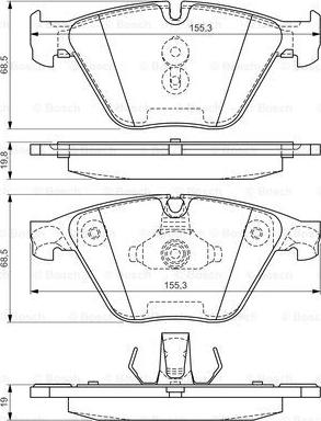 BOSCH 0 986 494 549 - Bromsbeläggssats, skivbroms xdelar.se