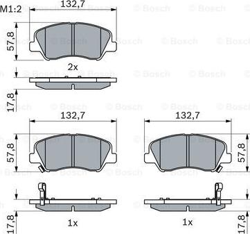 BOSCH 0 986 494 563 - Bromsbeläggssats, skivbroms xdelar.se