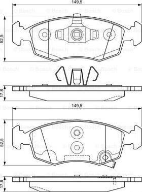 BOSCH 0 986 494 537 - Bromsbeläggssats, skivbroms xdelar.se