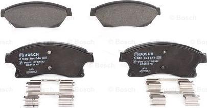 BOSCH 0 986 494 644 - Bromsbeläggssats, skivbroms xdelar.se