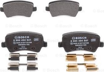 BOSCH 0 986 494 641 - Bromsbeläggssats, skivbroms xdelar.se