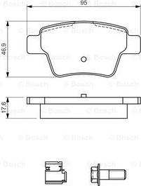 BOSCH 0 986 494 605 - Bromsbeläggssats, skivbroms xdelar.se