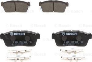 BOSCH 0 986 494 618 - Bromsbeläggssats, skivbroms xdelar.se