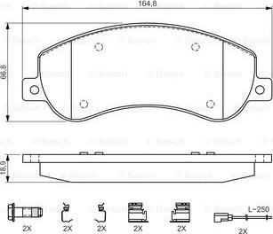 BOSCH 0 986 494 624 - Bromsbeläggssats, skivbroms xdelar.se