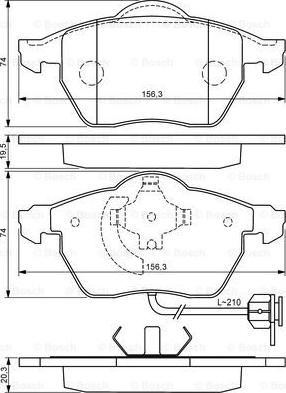 BOSCH 0 986 494 050 - Bromsbeläggssats, skivbroms xdelar.se