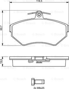 BOSCH 0 986 494 021 - Bromsbeläggssats, skivbroms xdelar.se