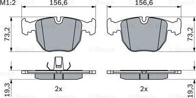 BOSCH 0 986 494 028 - Bromsbeläggssats, skivbroms xdelar.se